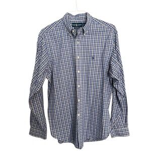 Ralph Lauren Classic Fit Plaid Button Down Long Sleeve Shirt 16 1/2 L